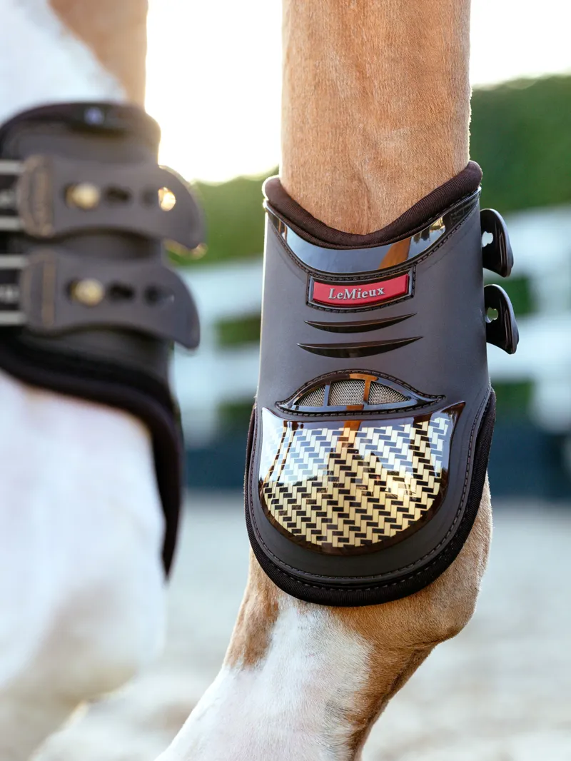 LeMieux EXO Flex Fetlock Boots Brown/Gold-2