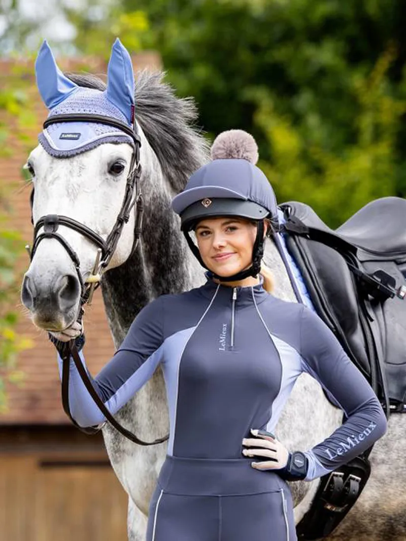 LeMieux Esme Hat Silk Dusk Blue-1