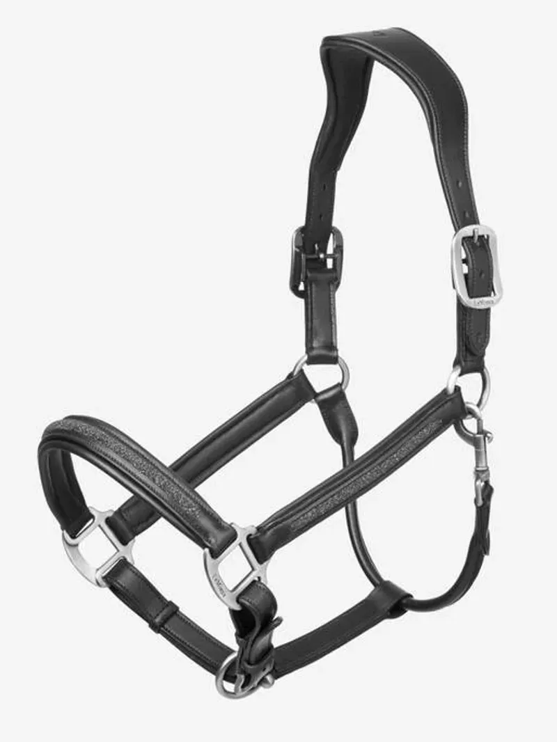 LeMieux Leather Crystal Headcollar Black