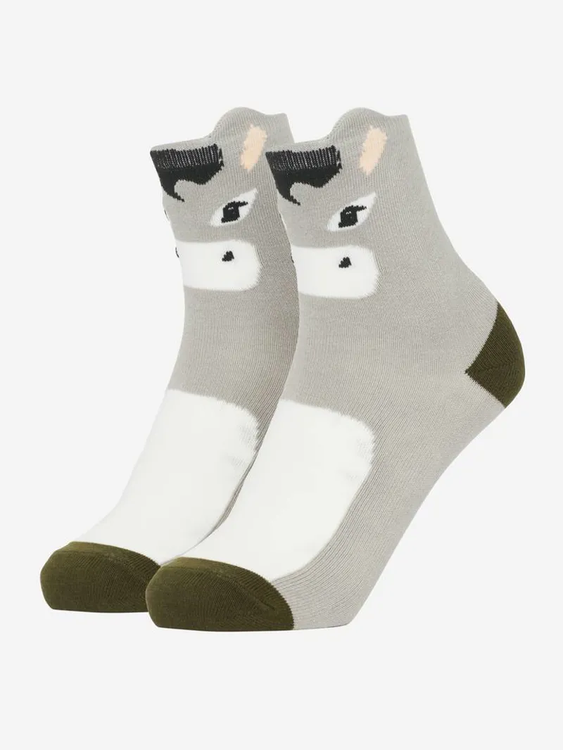 LeMieux Mini Character Socks 2 Pack Donkey-2