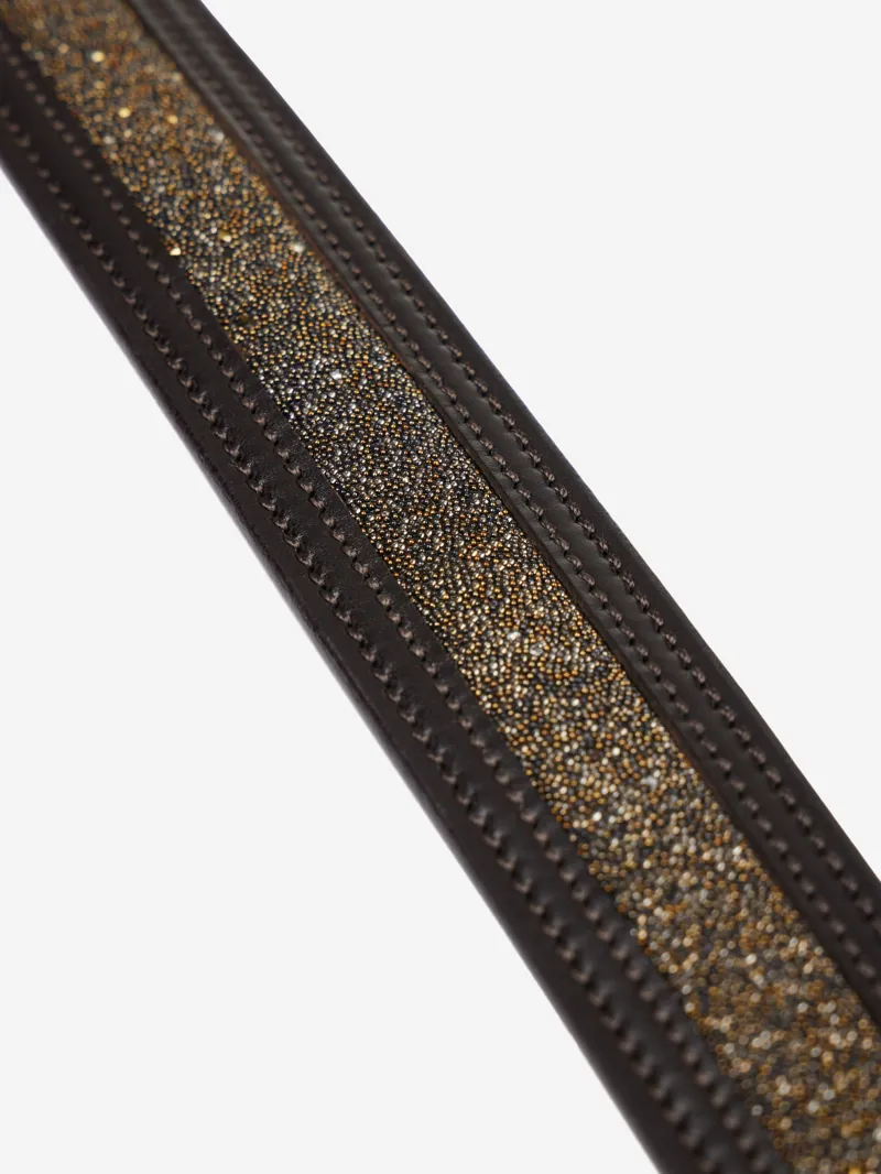 LeMieux Crystal Insert Belt - Brown-1