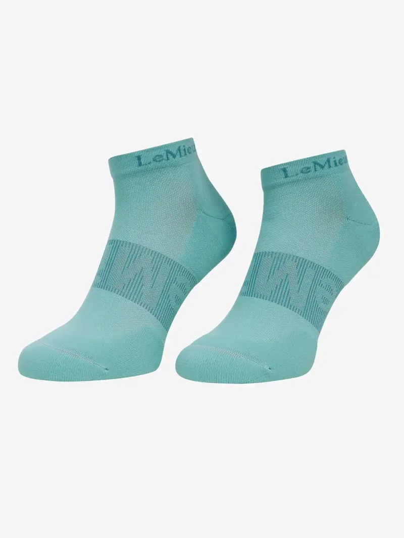 LeMieux Trainer Socks 3 Pack Rosewood/Dusk/Aqua-1