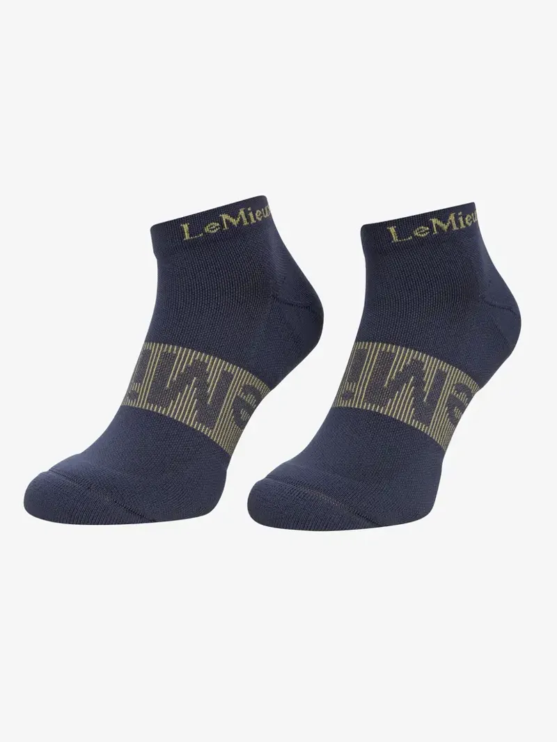 LeMieux Trainer Socks 3 Pack Rosewood/Dusk/Aqua-2
