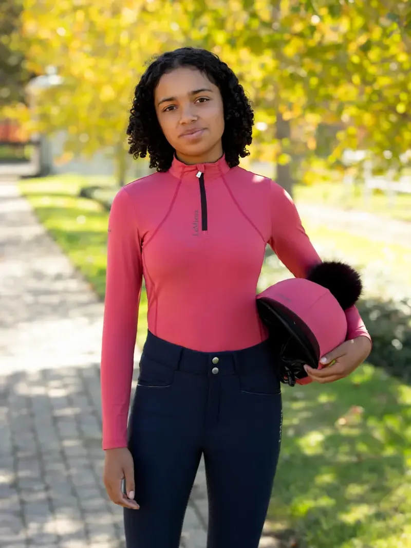 LeMieux Young Rider Base Layer Cranberry-3