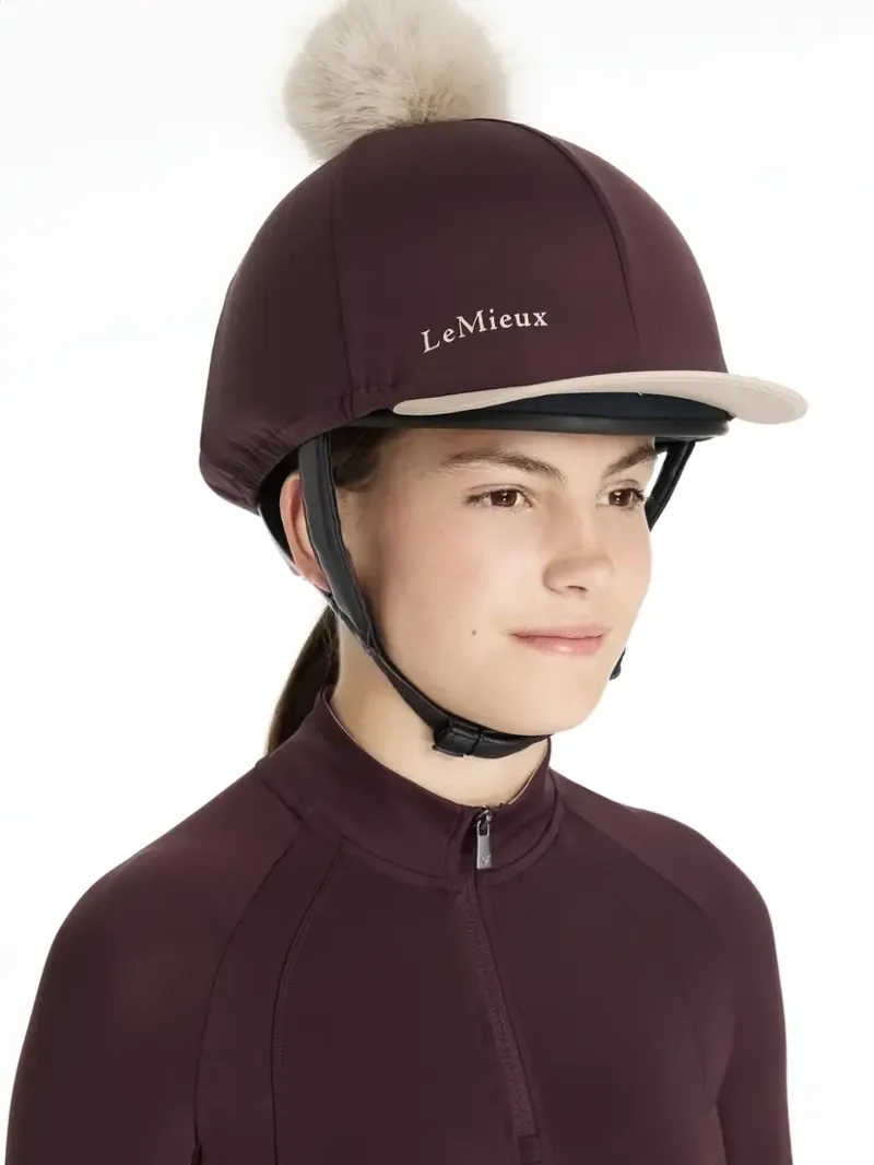 LeMieux Classique Pom Hat Silk Damson