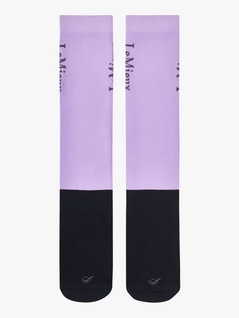 LeMieux Competition Socks 2 Pack Lilac-1