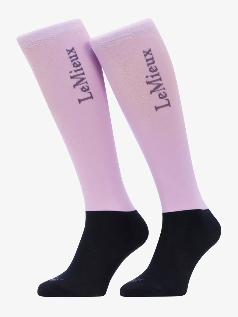LeMieux Competition Socks 2 Pack Lilac