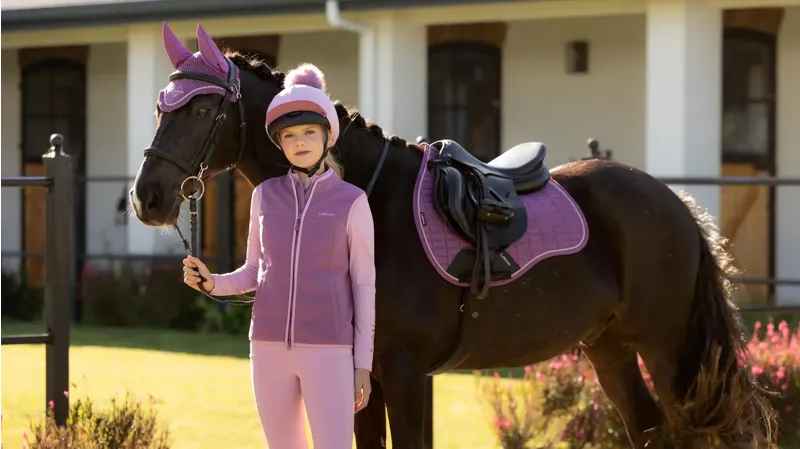 LeMieux Suede GP Square - Mallow-1