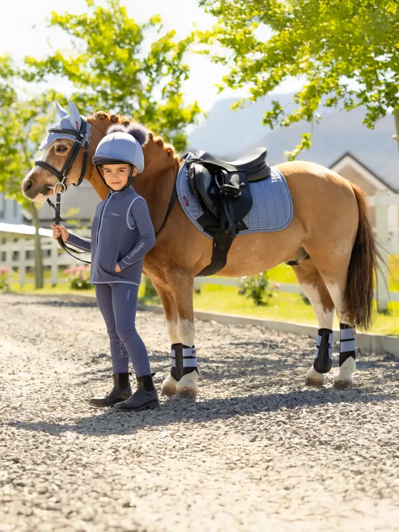 LeMieux Mini Suede Close Contact Square - Powder Blue-2