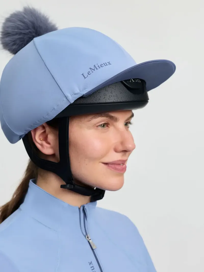 LeMieux Classique Pom Hat Silk - Powder Blue