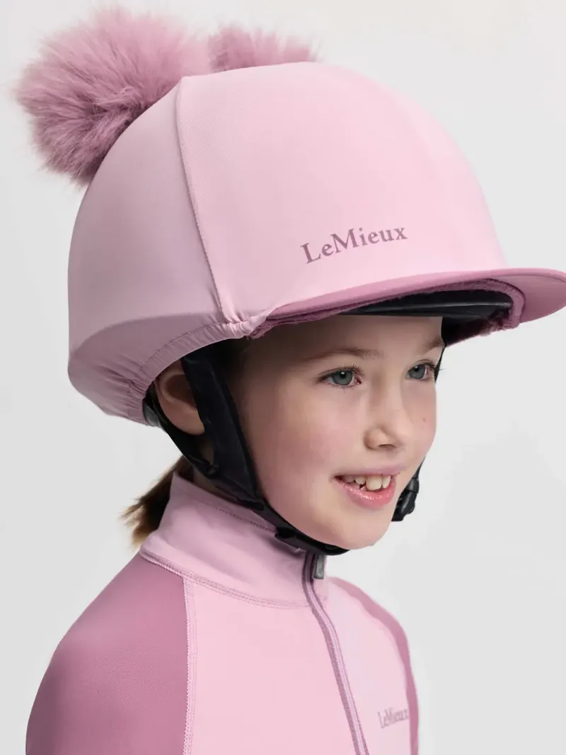 LeMieux Mini Double Pom Hat Silk - Fondant-2