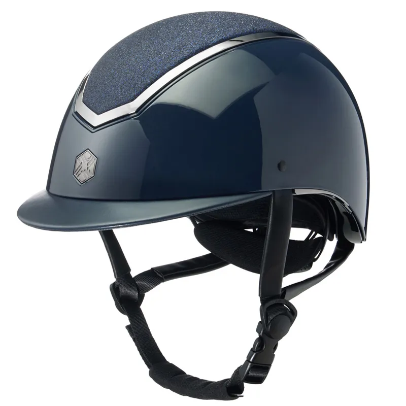 Charles Owen EQX Kylo Riding Hat Navy Gloss/Navy Sparkly with MIPS