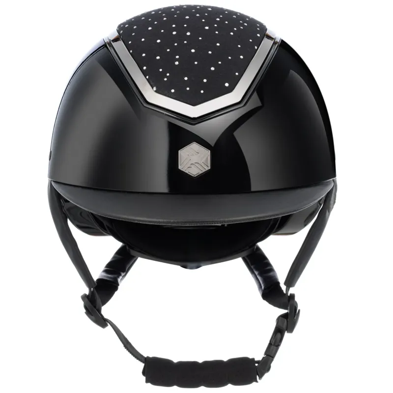 EQX Kylo Crystal Riding Hat Black Gloss/Chrome Crystal-1