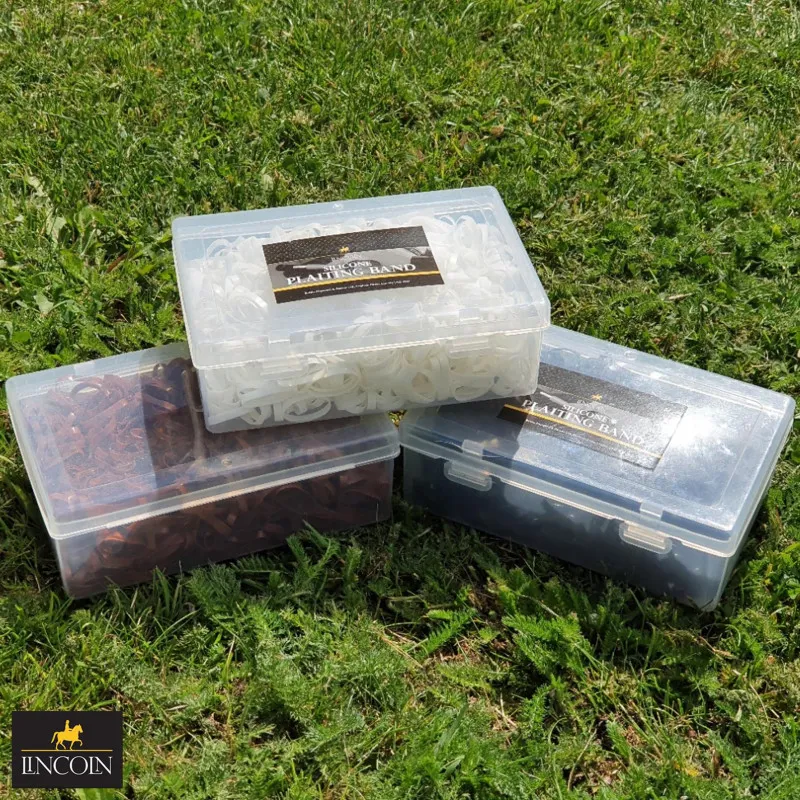 Lincoln Silicone Plaiting Bands 1000 bands Black