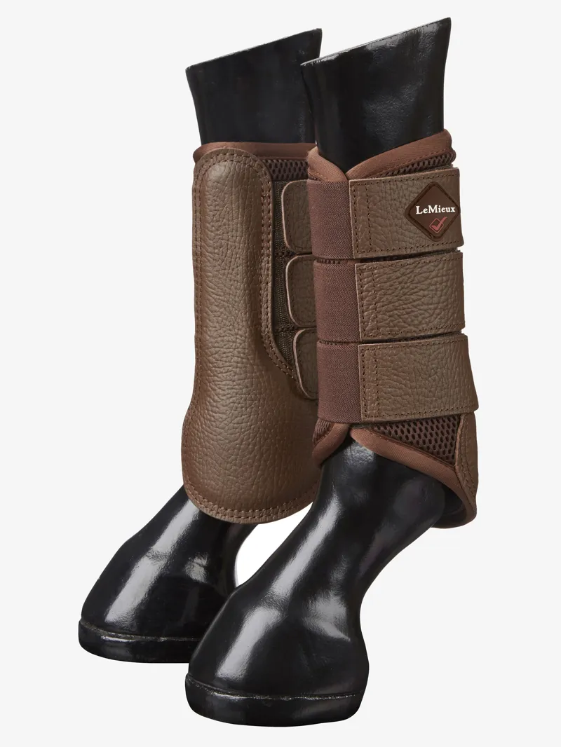 LeMieux ProSport Mesh Brushing Boots Brown-1