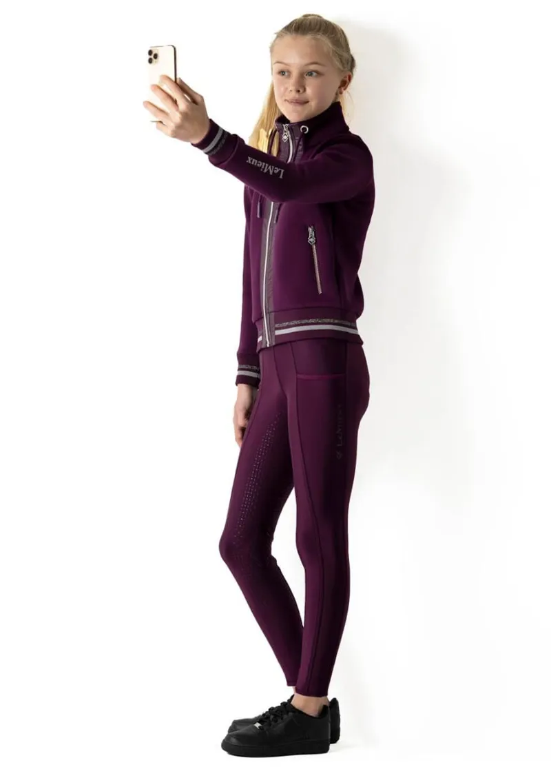 My LeMieux Young Rider Pull On Breeches Grape-2
