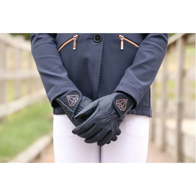 HY Cadiz Kids Riding Glove Navy-2