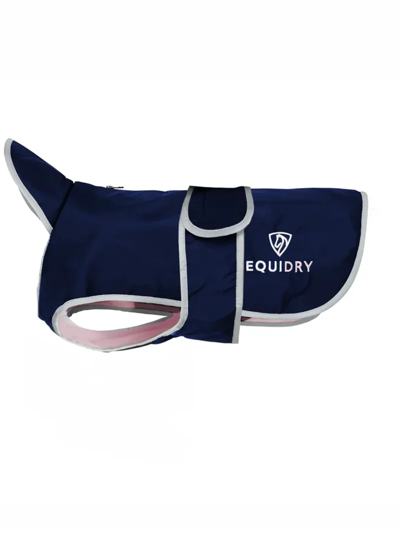 Equidry Waterproof Dog Coat - Navy/Pink-1