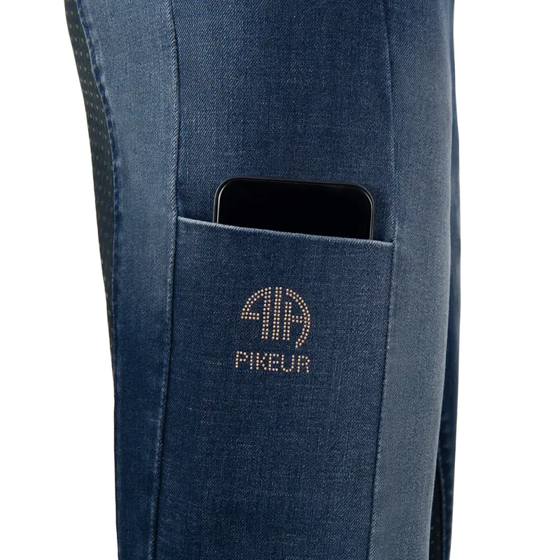 Pikeur Rosa Denim Full Grip Ladies Breeches Denim Blue-2