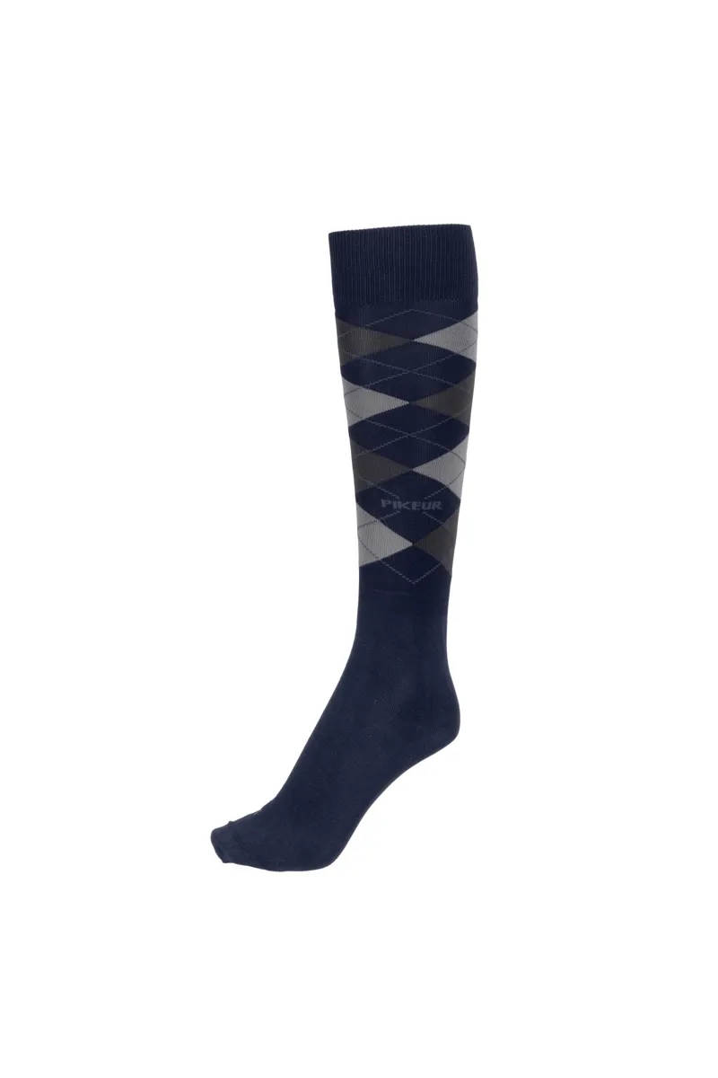 Pikeur 4735 Checked Sock Blue