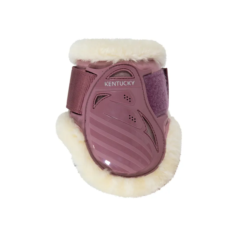Kentucky Horsewear Vegan Sheepskin Young Horse Fetlock Boots Old Rose-3