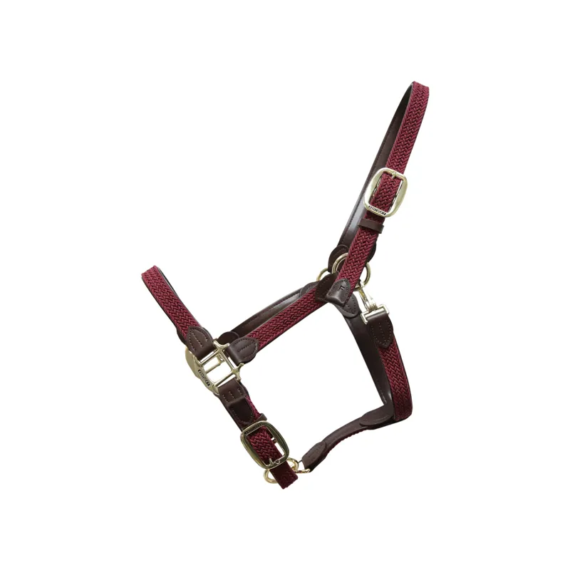 Kentucky Horsewear Plaited Nylon Halter Bordeaux