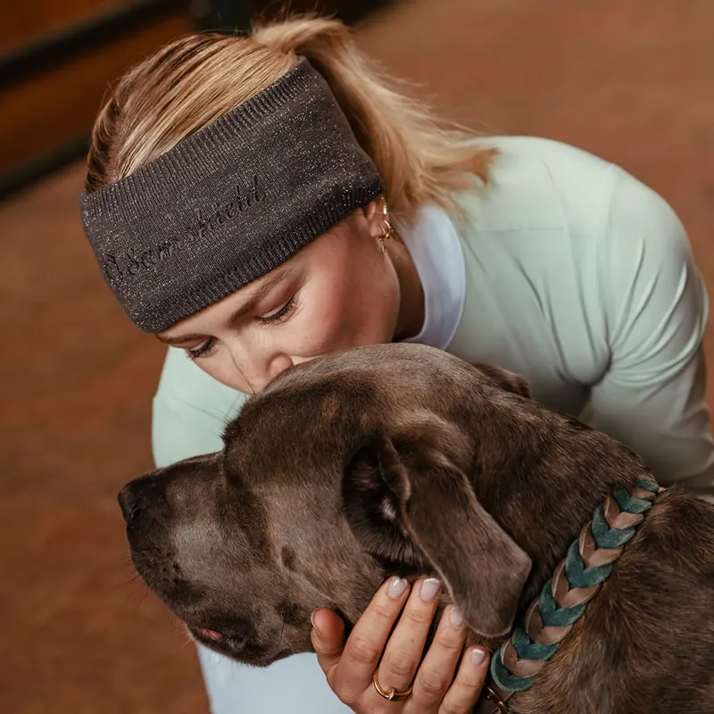 Samshield Amalie Crystal Headband Asphalt Silver Lurex-1