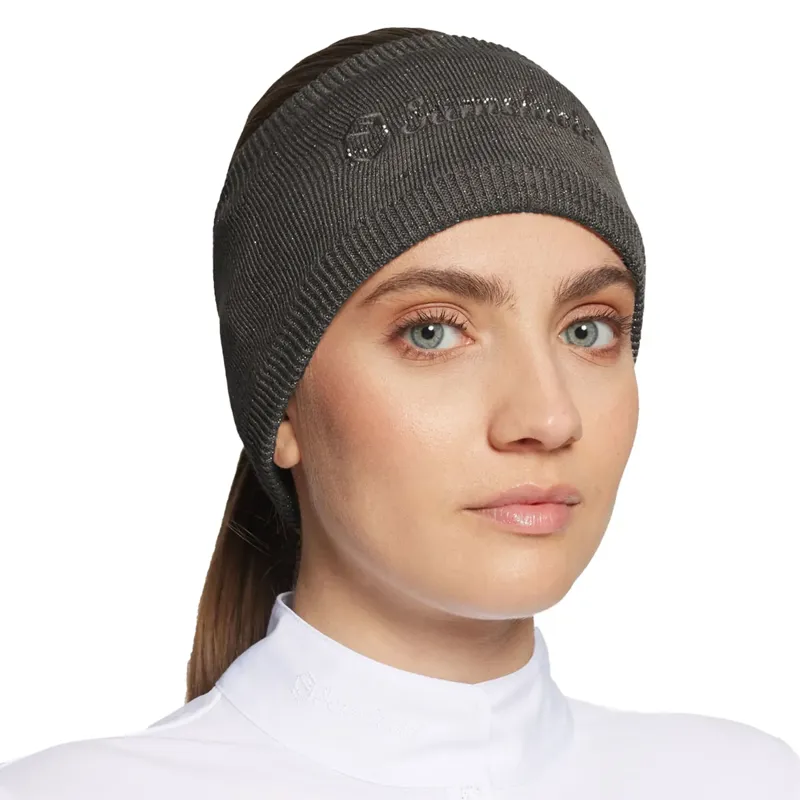 Samshield Amalie Crystal Headband Asphalt Silver Lurex