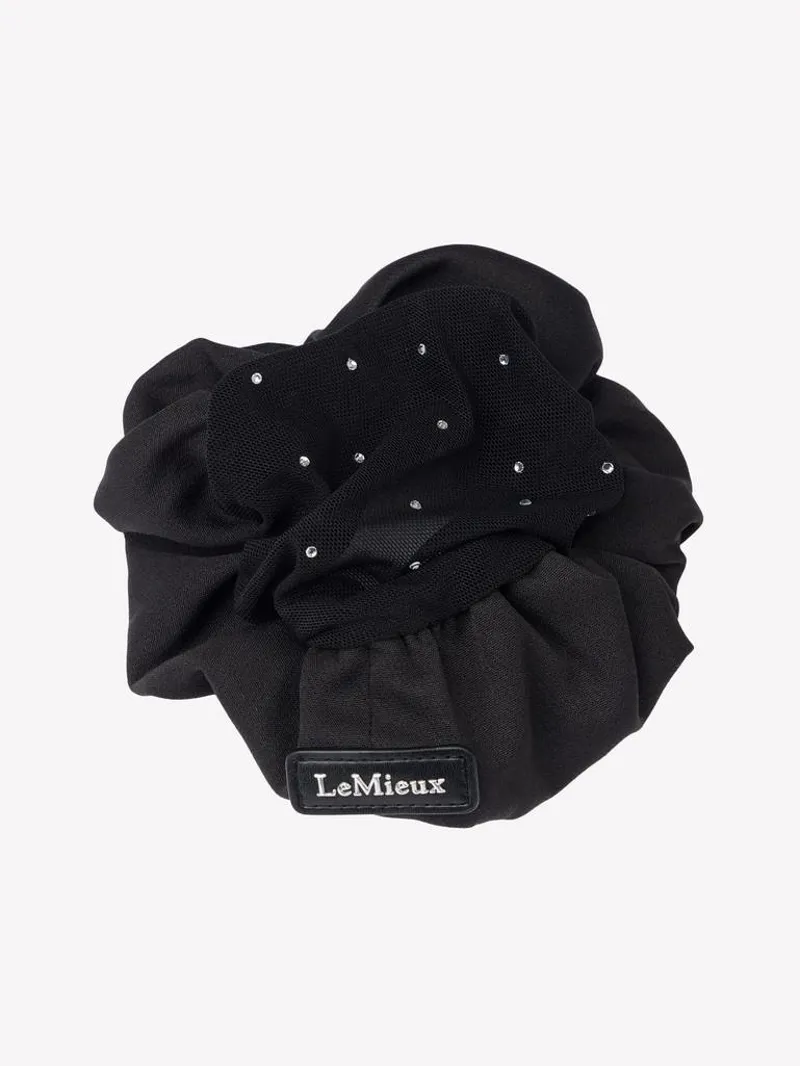 LeMieux Scrunchie with Crystal Hair Net Black