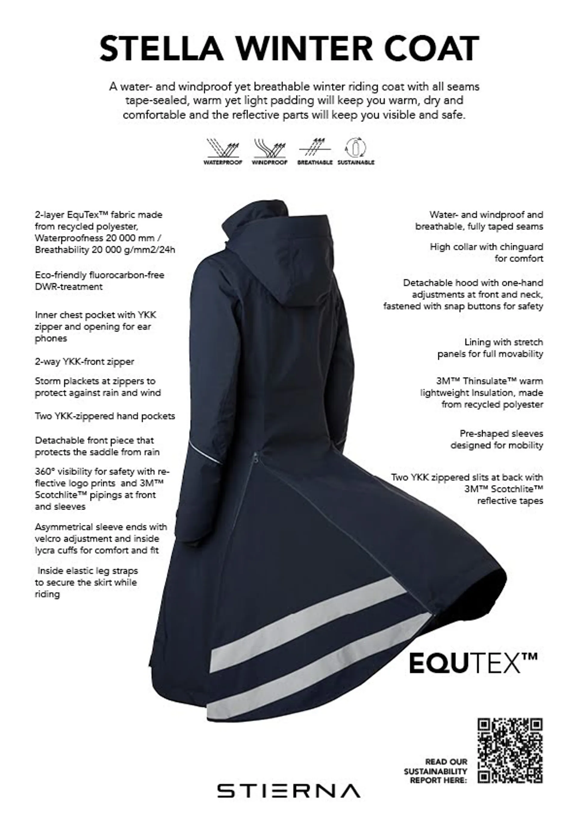 Stierna Stella Winter Coat Mulberry