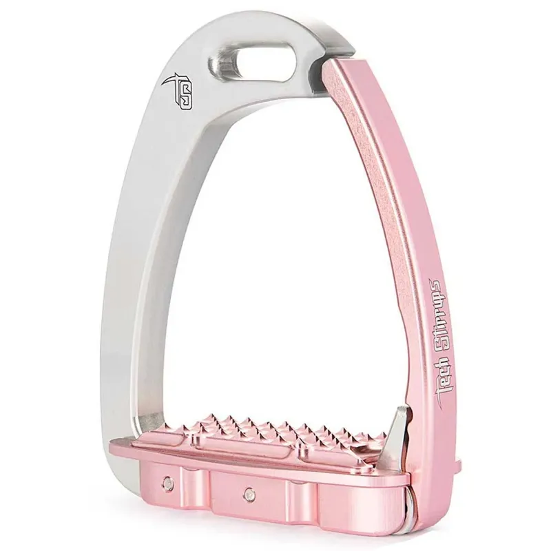 Tech Stirrups Venice Safety Young Rider Silver/Pink