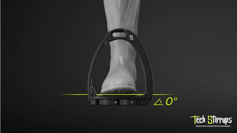 Tech Stirrups Venice Safety Dressage Sloped Silver/Silver-1