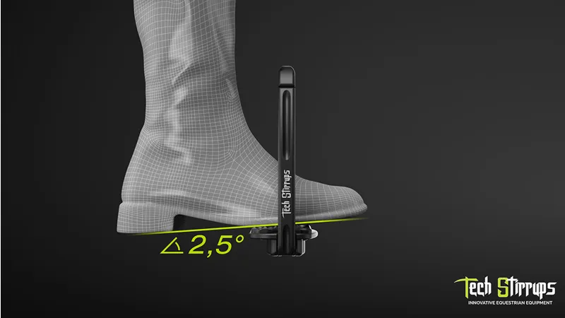 Tech Stirrups Venice Safety Dressage Sloped Silver/Silver-2