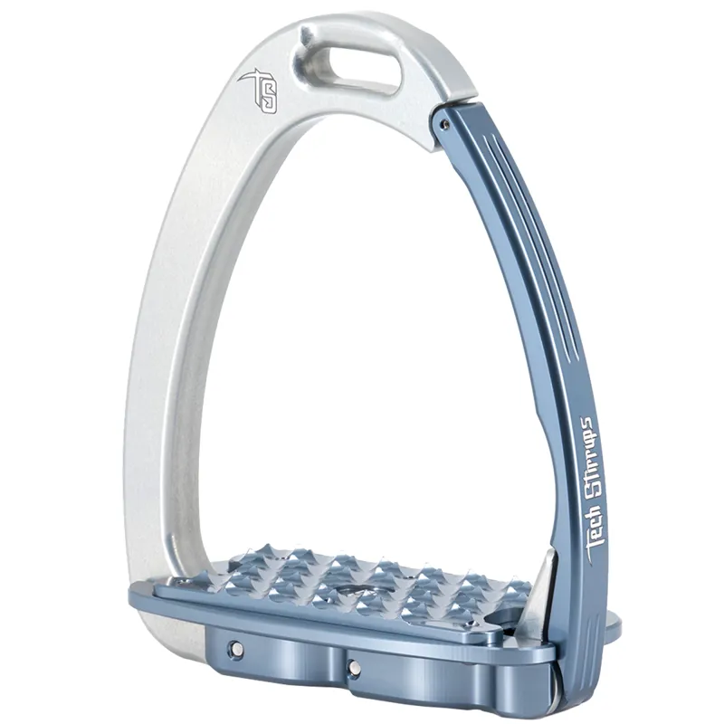 Tech Stirrups Venice Evo Safety Flat Stirrup Silver/Titanium