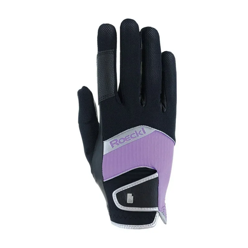 Roeckl Millero Horse Riding Glove Black/Lilac