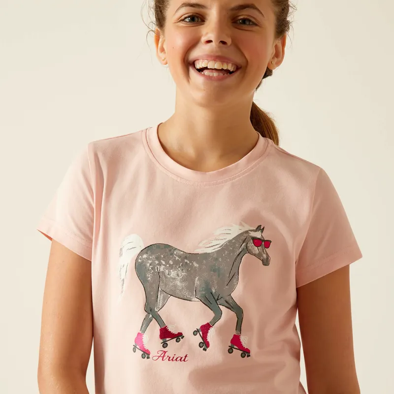 Ariat Youth Roller Pony T-Shirt Blushing Rose-3