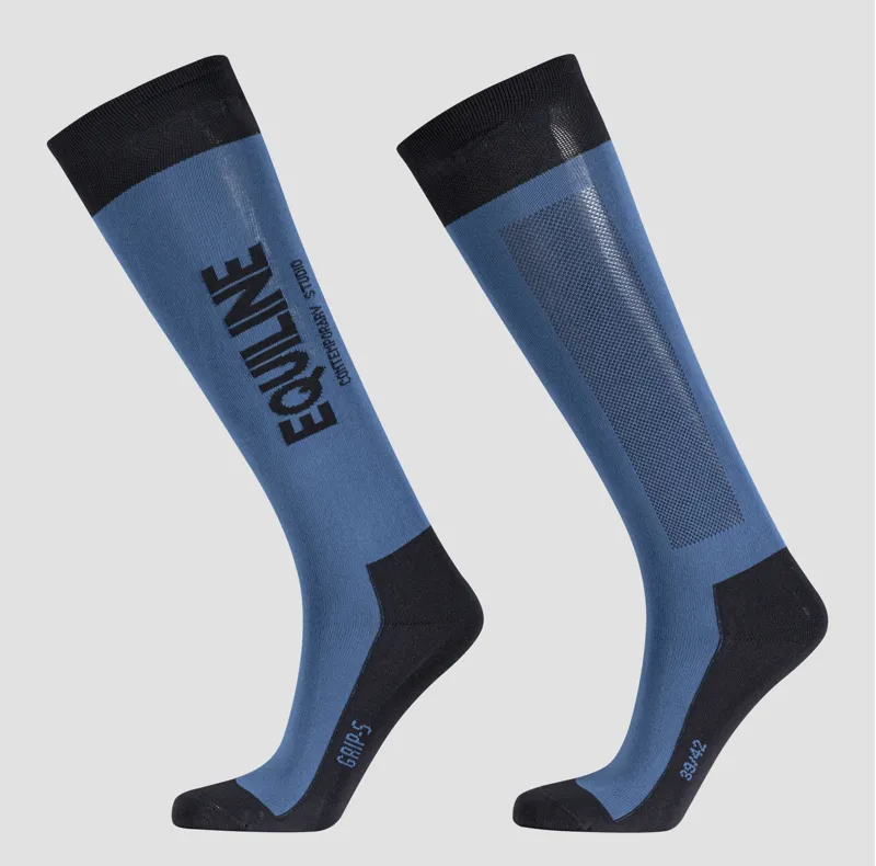 Equiline Cerlic Horse Riding Socks Indigo Blue