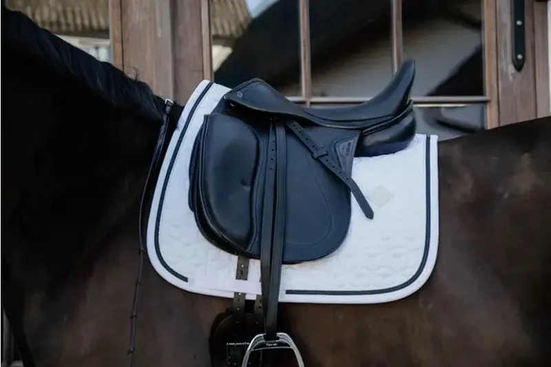 Kentucky Horsewear Glitter Rope Saddle Pad Dressage White/Black