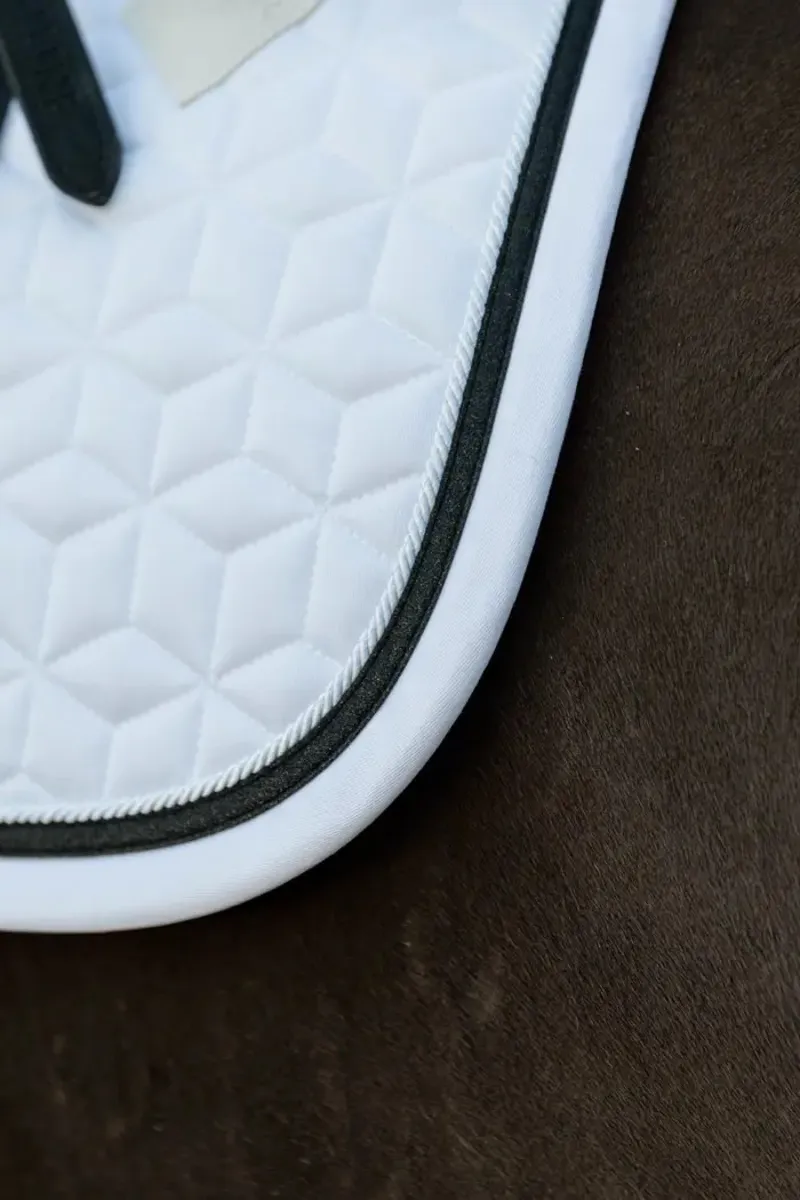 Kentucky Horsewear Glitter Rope Saddle Pad Dressage White/Black-2